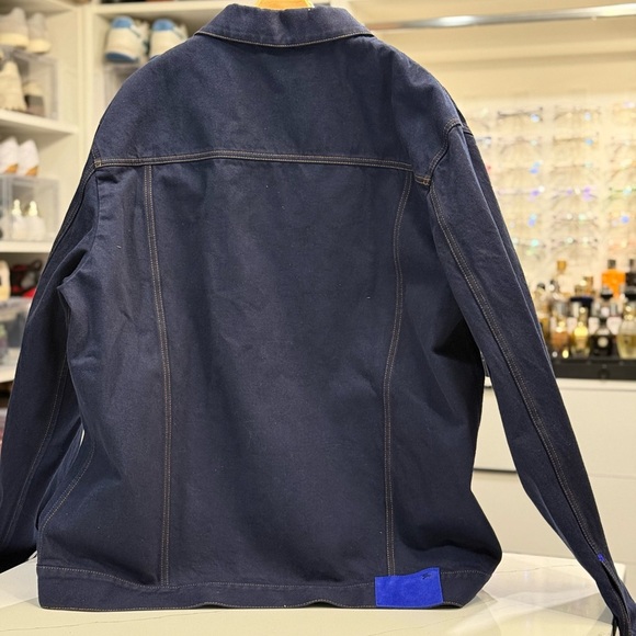 Burberry Men's Navy Denim Jacket Indigo Blue - XL - BRAND NEW - Picture 3 of 9
